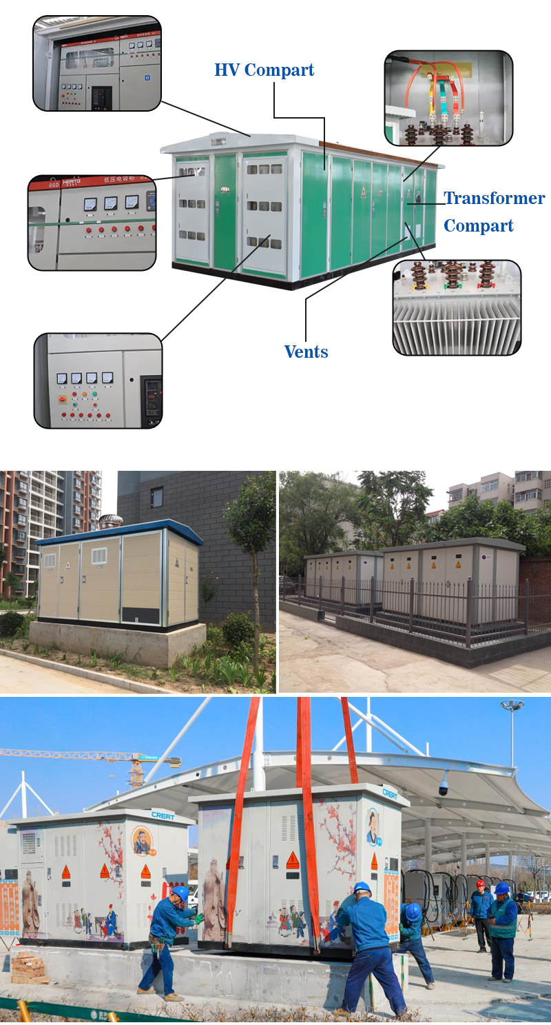 11KV 2000KVA Oil-Immersed Box Type Substation Intelligent HV/MV Transformer for Industrial Applications