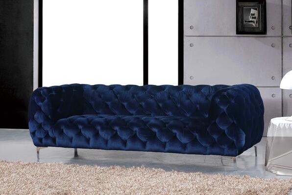 Hot sale velvet chesterfield sofa tufted upholstery blue velvet event rental furniture wedding sofa set