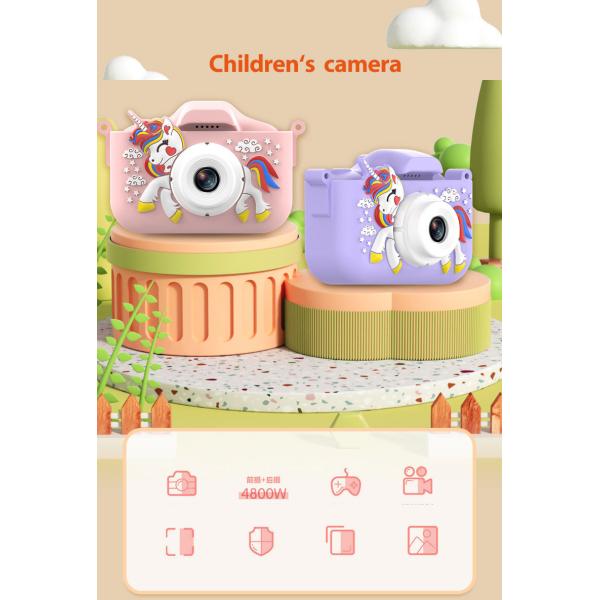 ABS Function Playing Kids Camera Dual Screen 4800W Digital Video Cameras for Girls Boys Age 3-10 Toddler