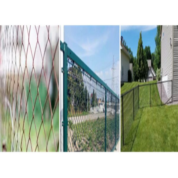 1800mm height green color PVC Coated Chain Link Fence for use sport ground