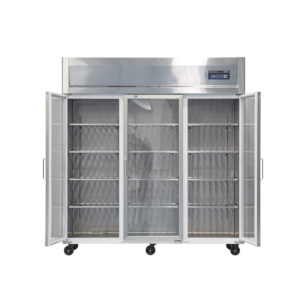 Commercial Upright Freezer with Digital Control Frost Free and Stainless Steel Construction for Hotel Kitchen