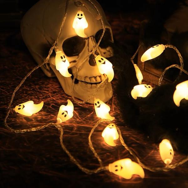 Color Rendering Index Ra 60 Bat Skull Design Battery Operated Halloween Garden Lights