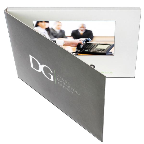 High Resolution LCD Video Folder with 5.0” Screen 1920 X 1080 Pixels Resolution CMYK Printing