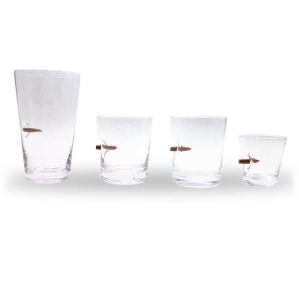 copo de vidro personalizado uísque da bala do embutimento 260ml para beber da barra dos utensílios de mesa