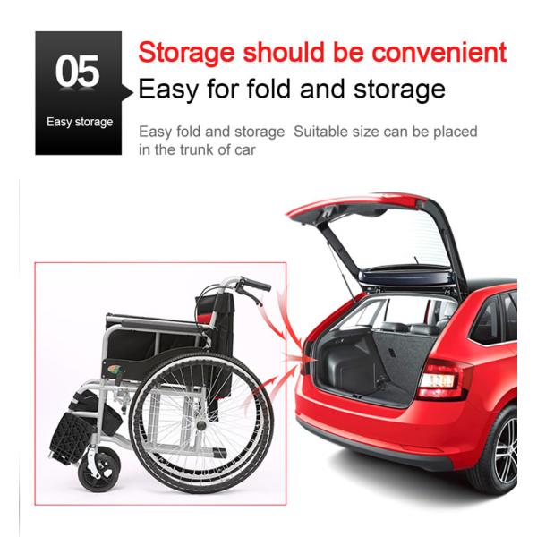 Lightweight Travel Drive Medical Wheelchairs With Bedpan / Dining Table