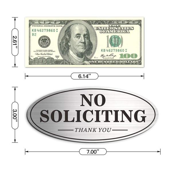 House Custom Reflective Sign Metal Oval No Soliciting Sign Printable