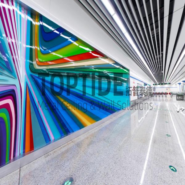 Commercial Ceiling Decorative Suspend Boxed Strip Drop Down Ceiling Panels