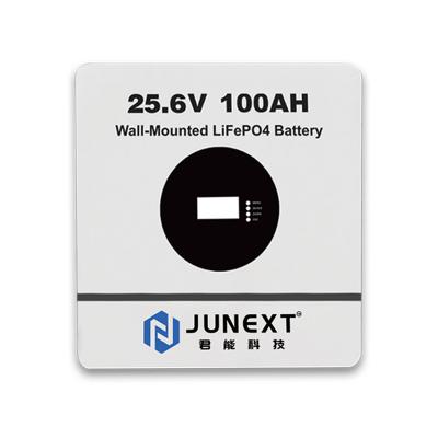 25.6V 100Ah Solar Battery Wall Mount Solar Power Storage Battery Backup For Home