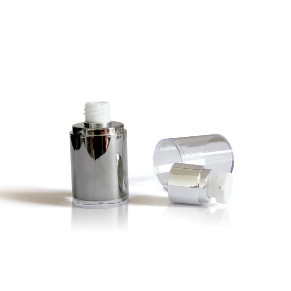 No Harmful Chemicals Airless Cosmetic Bottles Plastic Airless Bottle White