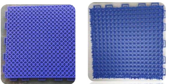 Anti Slip  Vinyl Lock Flooring Custom Color Long Service Life For Basketball Courts
