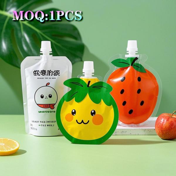 Custom Digital Printed Eco Friendly Recyclable Refill Food Grade High Temperature Resistant Stand Up Bag Liquid Bags Spout Pouch