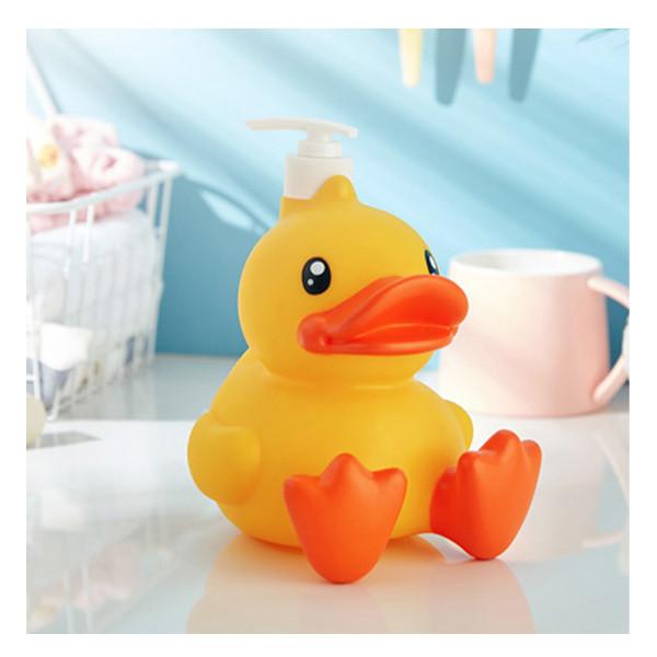 B.Duck PVC Plastic Toys , Cartoon Yellow Duck Soap Dispenser OEM ODM
