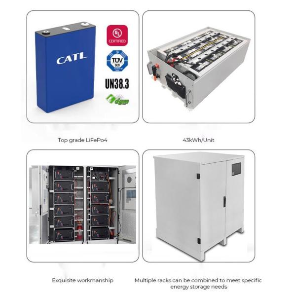 Armoire de stockage d'énergie commerciale et industrielle 50-200 kWh refroidie par liquide