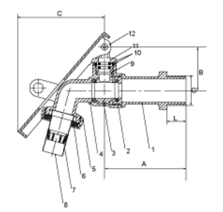 General water media Bibcock Ball Valve PN16 Brass / Zinc ANSI Standard