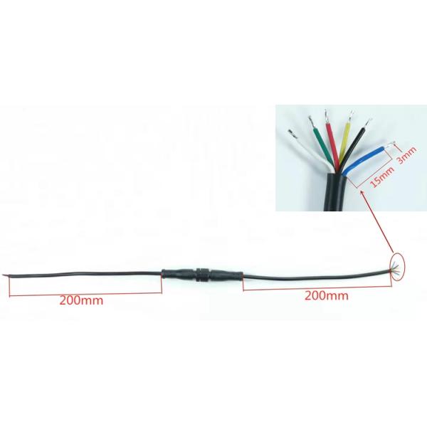 06 poles circular male female waterproof connector,3poles mini connector for LED Lighting