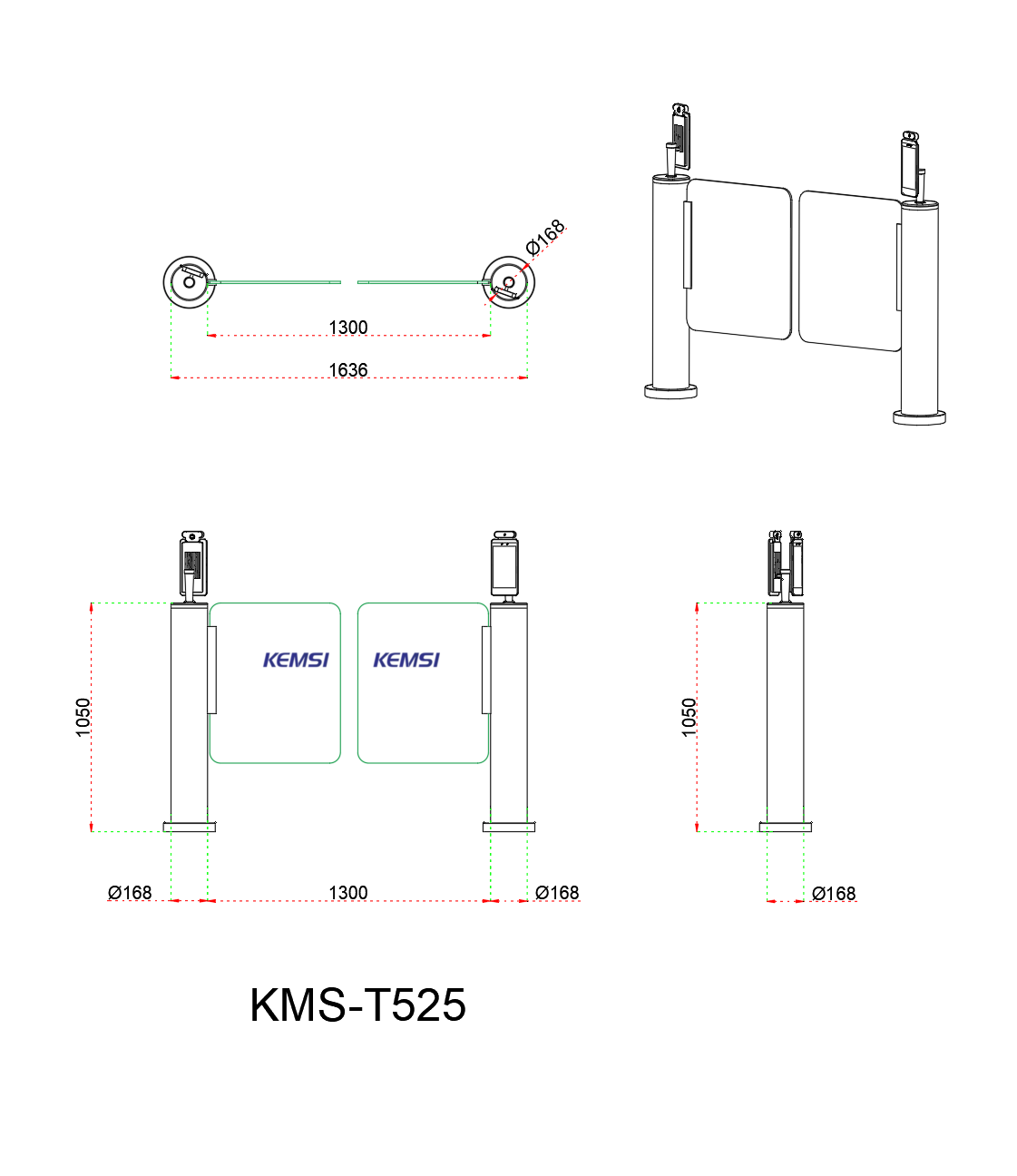 Speed Gate For Office Area Access Control Security System