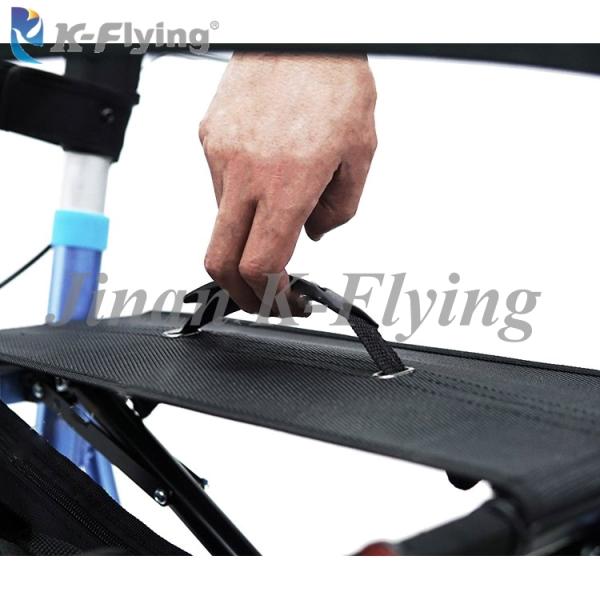 Light Metal Aluminum Folding Walker Rollator Elderly Walking Aid