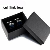 Caja de embalaje para regalos de color negro, de anillo rígido, etiqueta de puño y puño de regalo.