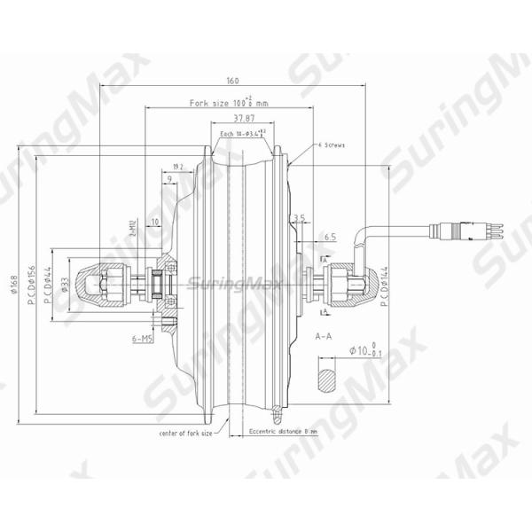 Fashion Style Electric Road Bike Kit Front 500w Motor Wheel With 25-40km/H Speed