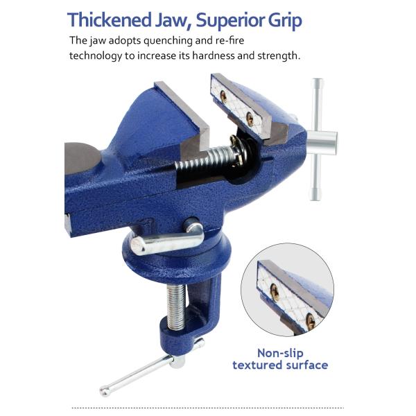 Тиски таблицы 3 дюймов всеобщие основание шарнирного соединения 360 градусов быстрое регулируют