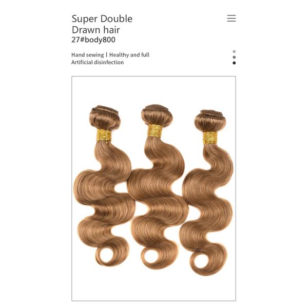 Healthy 22 Inch Body Wave Human Hair Extensions Color 27 Body 800