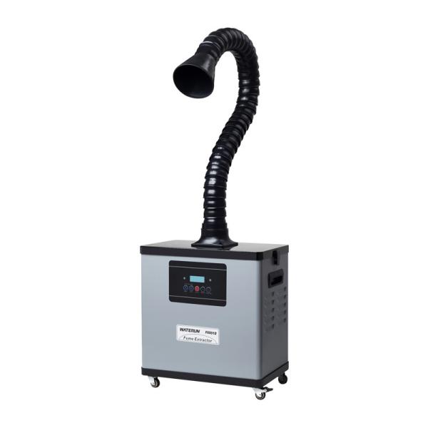 Digitas que um equipamento 4 da extração das emanações do canal roda para absorvem as emanações de solda