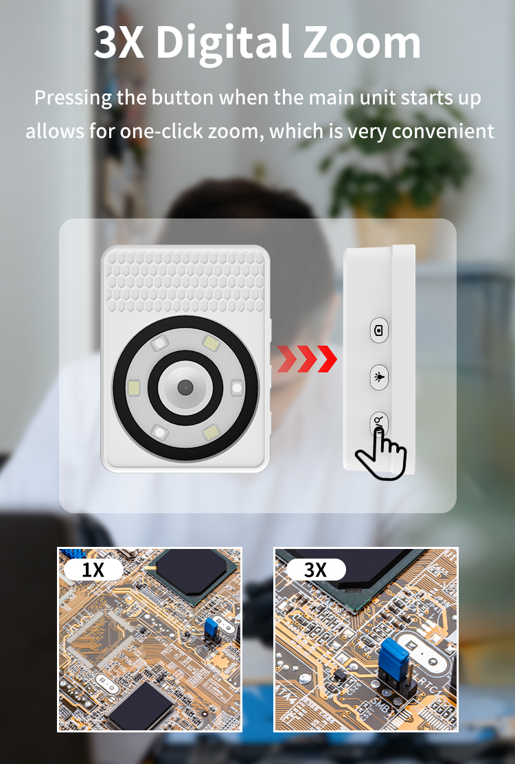 Brand New Mini Portable Electronic Microscope Industrial Camera 3X Digital Zoom High Speed Measurement HD Recording for Checking