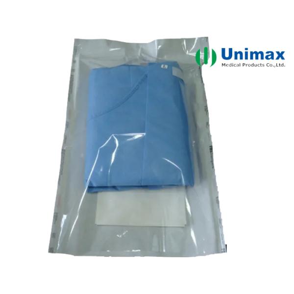 Blue Reinforced SMS 45gsm Disposable Surgical Gowns