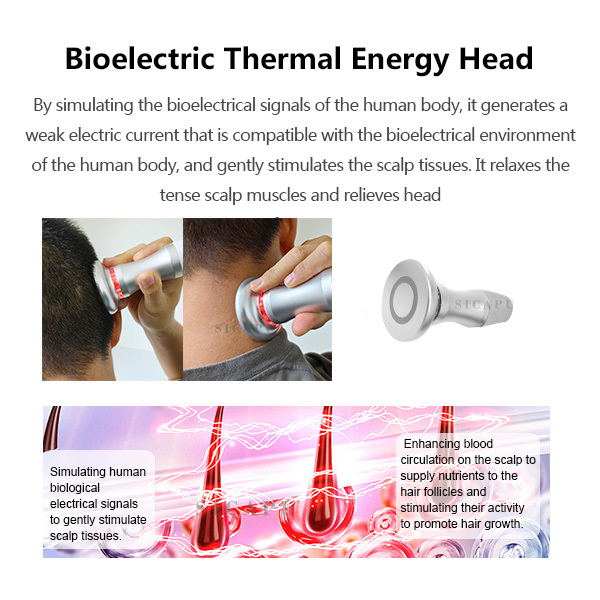 Máquina de cuidado capilar anticaída con pantalla táctil de 15 pulgadas para la restauración capilar