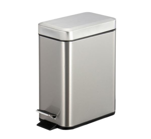 White Indoor Trash Can 5L Foot Operated Garbage Bins  Ash Container