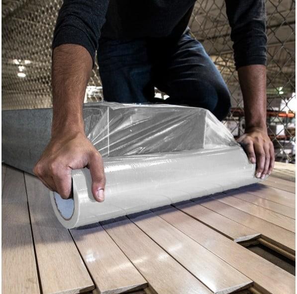 Temporary 2 Mils 800 Ft HVAC Surface Protection Film Roll Anti Dirt