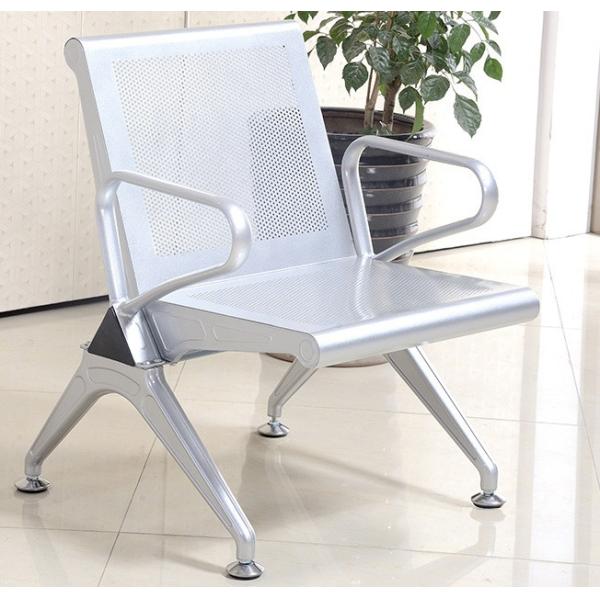 Современный металлический нержавеющая сталь кожаный стул в непрерывном ряду диван для общественного ожидания