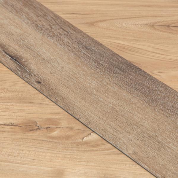 Customized LVT Plank Flooring , Resilient Spc Pvc Flooring Shallow Walnut Color