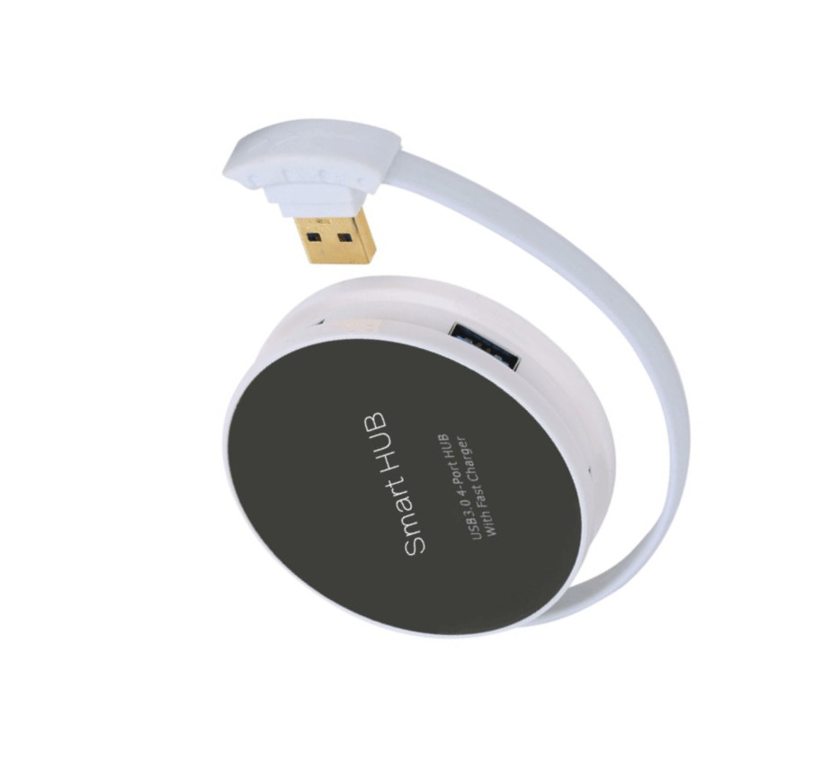 Fast Charging Smart Round Adapter 4 Ports USB HUB