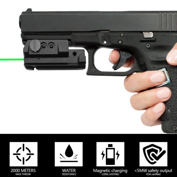 Aluminium Airsoft Laser Sight Pistol Class IIIA Green 520nm Gun Light Laser