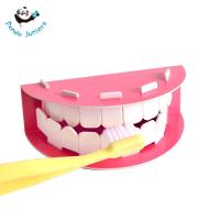 Os brinquedos educacionais de formação do bom pré-escolar dos hábitos focalizam nos dentes de proteção