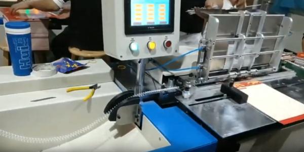 Semi Auto Double Loop Wire Binding Machine Adopts Sliding Rail-Type Design For Higher Speed And More Stable Running,