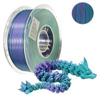PINRUI Filamento de PLA de seda de duas cores de 1,75 mm Impressora 3D bi-color Filamento de seda de PLA de 1 kg (2,2 lbs)