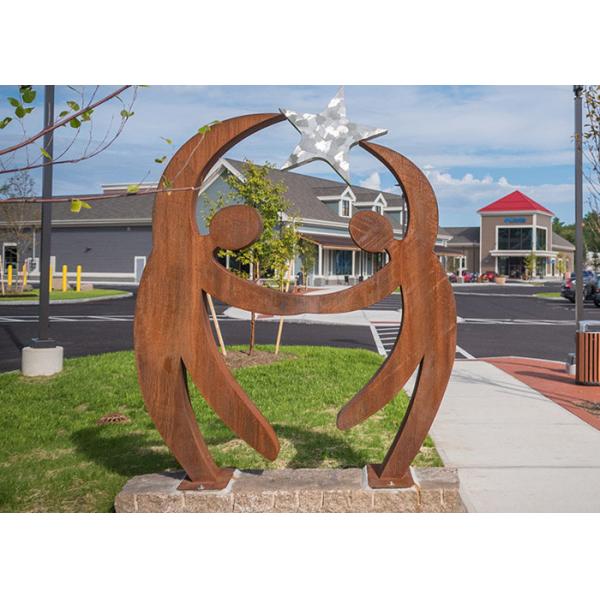Life Size Outdoor Public Star Dancer Corten Steel Sculpture