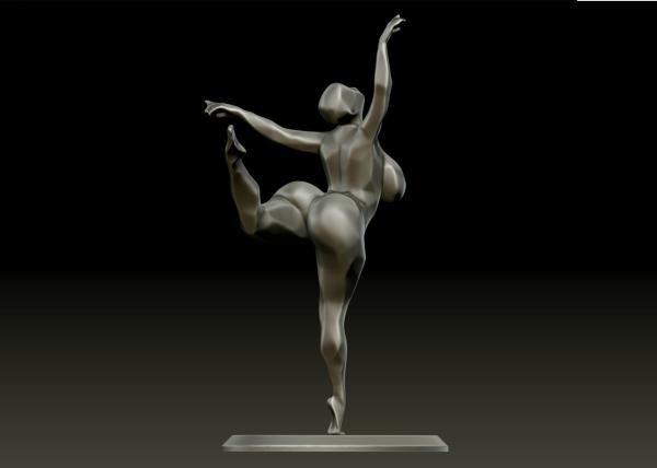 Arte de decoração contemporânea Bronze Escultura de bailarina graciosa