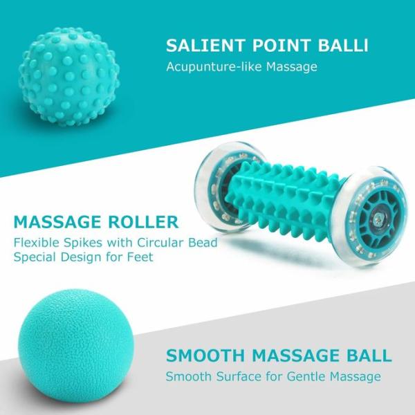 Non Toxic Shiatsu Foot Massager Roller Customized Logo For Treatment Plantar Fasciitis