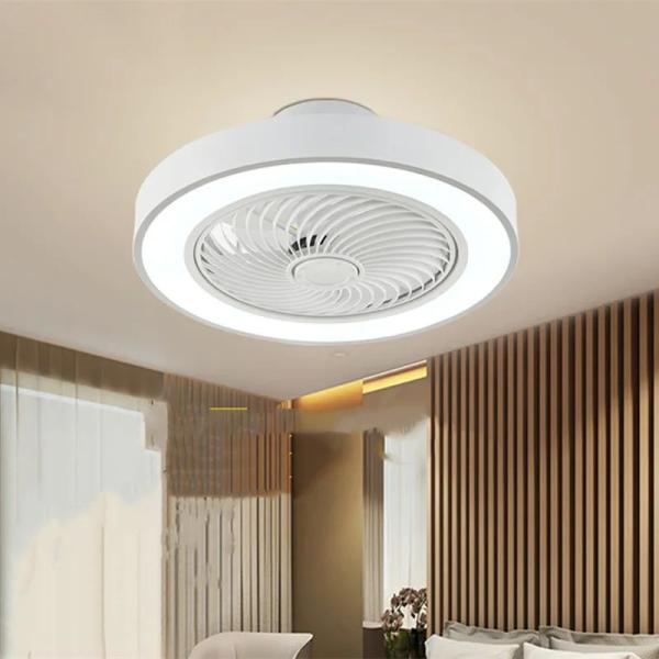 Macaron 110V Led Invisible Nordic Lighting Salle de séjour Enfants Chambre à coucher Lumière de ventilateur de plafond