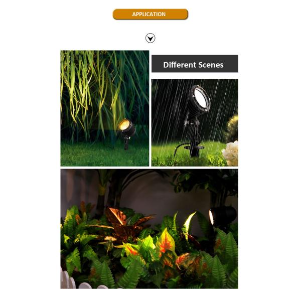 Регулируемый угол светодиодного садового освещения 2700k - 6500k IP65 Внешний деревянный светопроектор