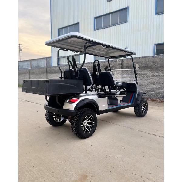 Электрическая тележка для гольфа с тяжелой рамой, превосходный срок службы батареи, регулируемый руль