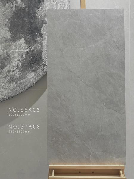 Antibacterial Grey Soft Glazed Porcelain Tile 750x1500mm AAA Grade