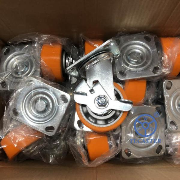 4 Inch Heavy Duty Aluminium Polyurethane Castors Swivel Ball Bearing