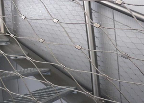2.0MM Staircase Infill Balustrade Safety Netting Exterior / Interior Decorative Cable Mesh