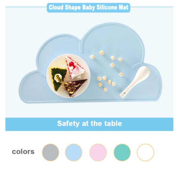 Foldable Baby Feeding Silicone High Chair Placemat BPA Free Heat Resistant