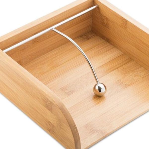 Сертифицированный CE / EU держатель для хранения тканей из бамбука для естественного экологически чистого хранения салфеток