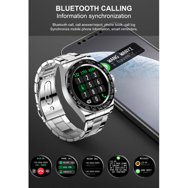 Eraysun Premium AW13 Business Smart Watch 1.28 Inch Waterproof Touch Screen Smart Watch for Men Sport Smart Watch
